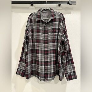 Original penguin reversible flannel shirt XXL. Gray, & red/ black/ gray plaid